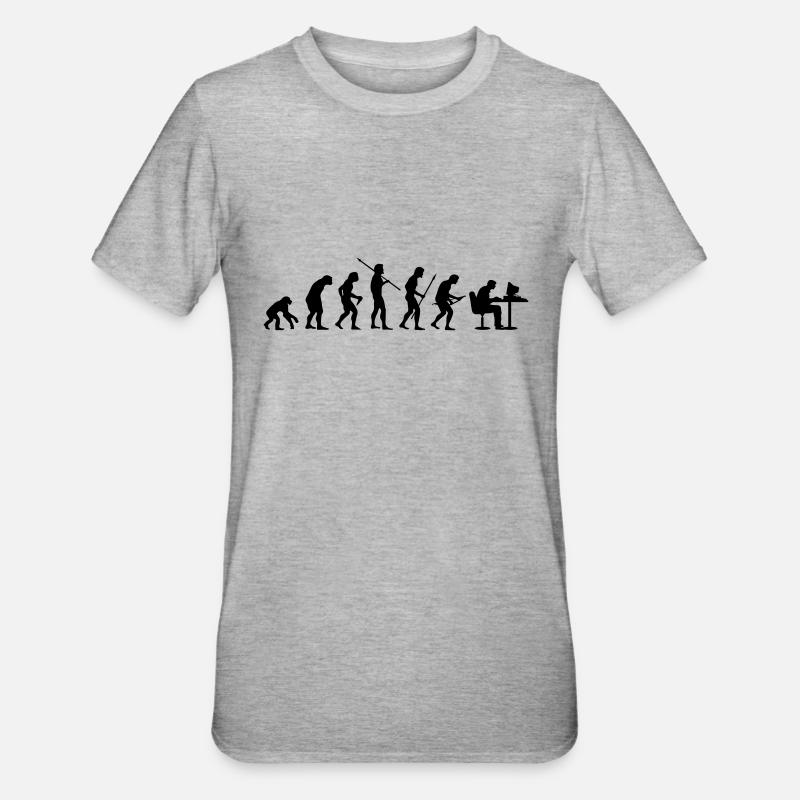 Evolution - T-shirt polycoton Unisexe - gris chiné