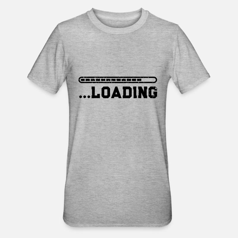 Loading - Unisex Polycotton T-Shirt - Grau meliert