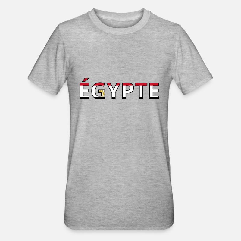 Drapeau Égypte - T-shirt polycoton Unisexe - gris chiné