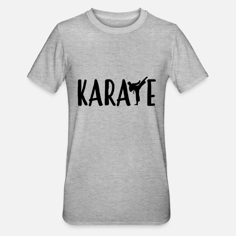 Karate - Karateka - T-shirt polycoton Unisexe - gris chiné
