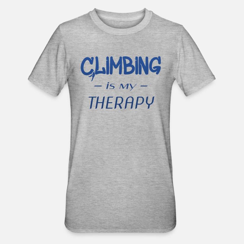 Climbing - Unisex Polycotton T-Shirt - Grau meliert