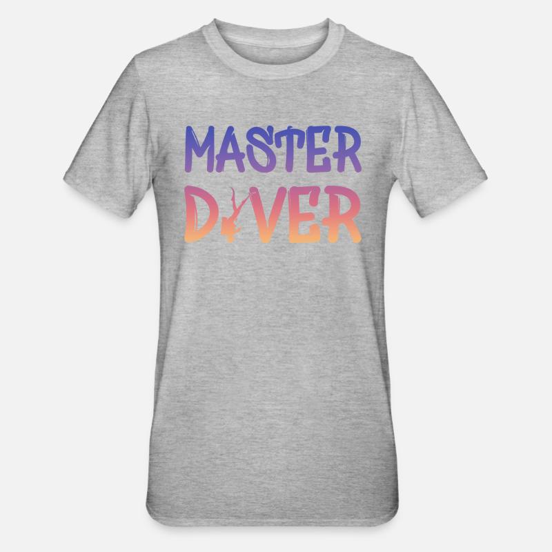 Master Diver - Unisex Polycotton T-Shirt - Grau meliert