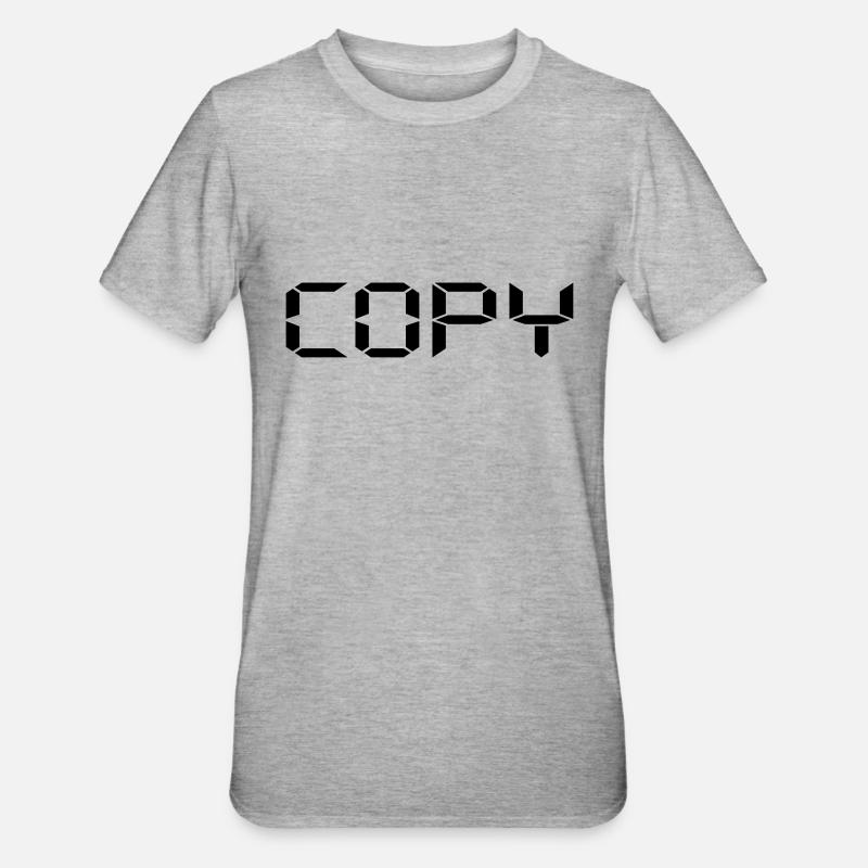 Copy - Copy and Paste - Unisex Polycotton T-Shirt - heather grey