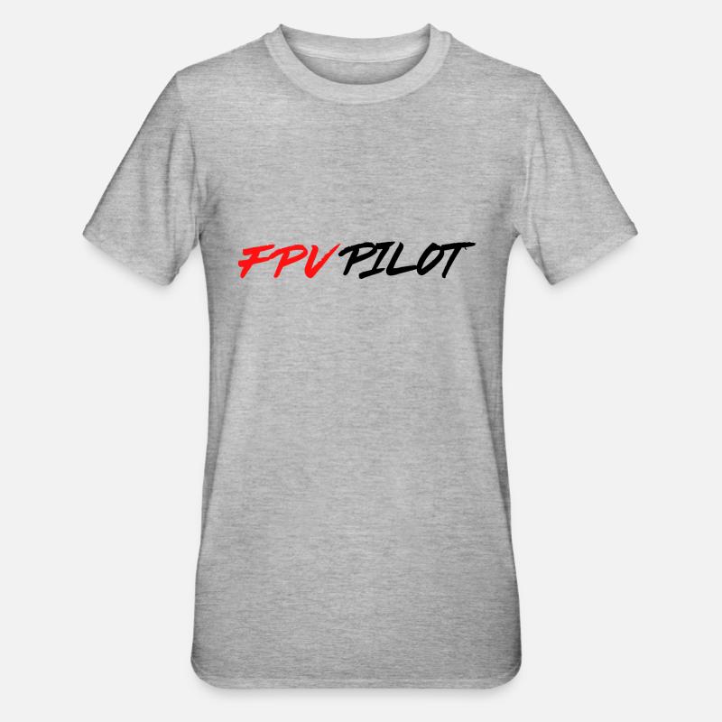 FPV Pilot - T-shirt polycoton Unisexe - gris chiné