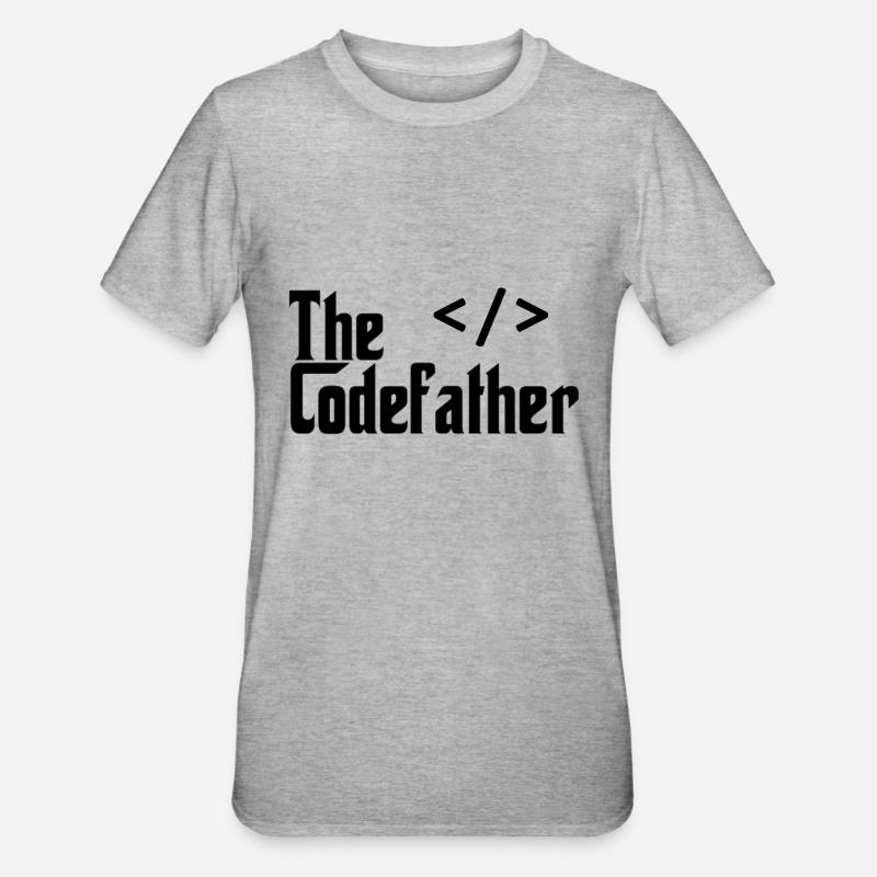 The Codefather - Unisex Polycotton T-Shirt - Grau meliert