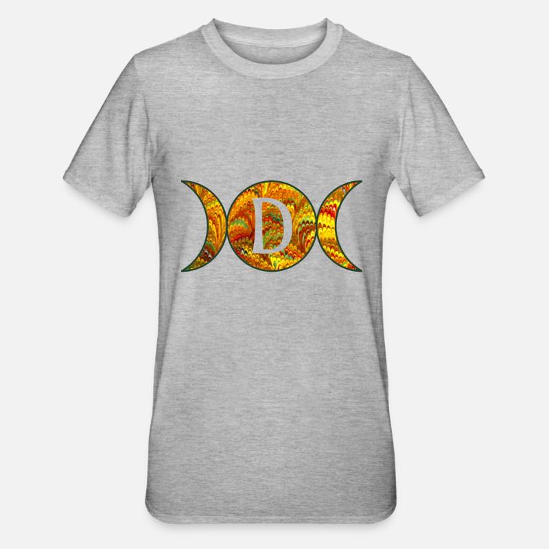 mondphasen e 38 d - Unisex Polycotton T-Shirt - Grau meliert