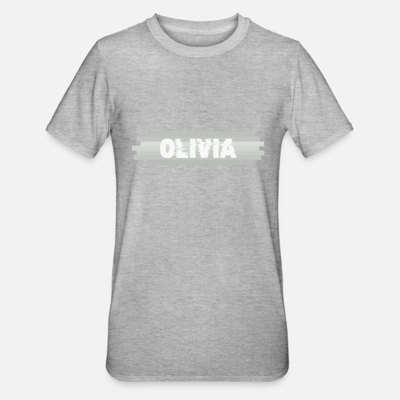Olivia comme nom - T-shirt polycoton Unisexe - gris chiné