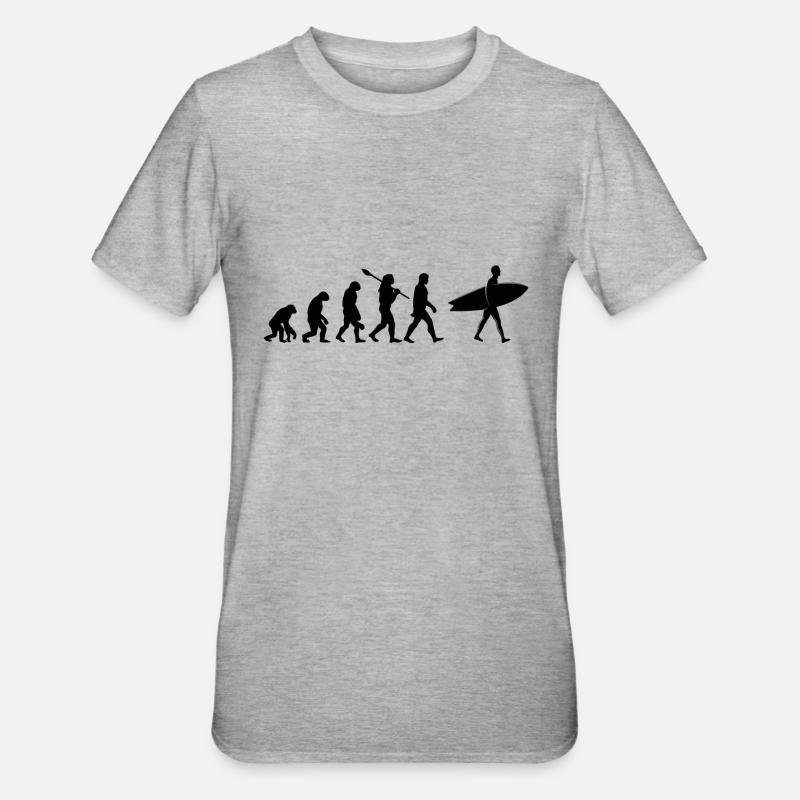 Surf evolution - Unisex Polycotton T-Shirt - heather grey