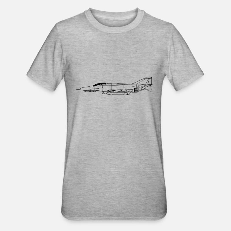 phantom_vec_1 de - Unisex Polycotton T-Shirt - Grau meliert