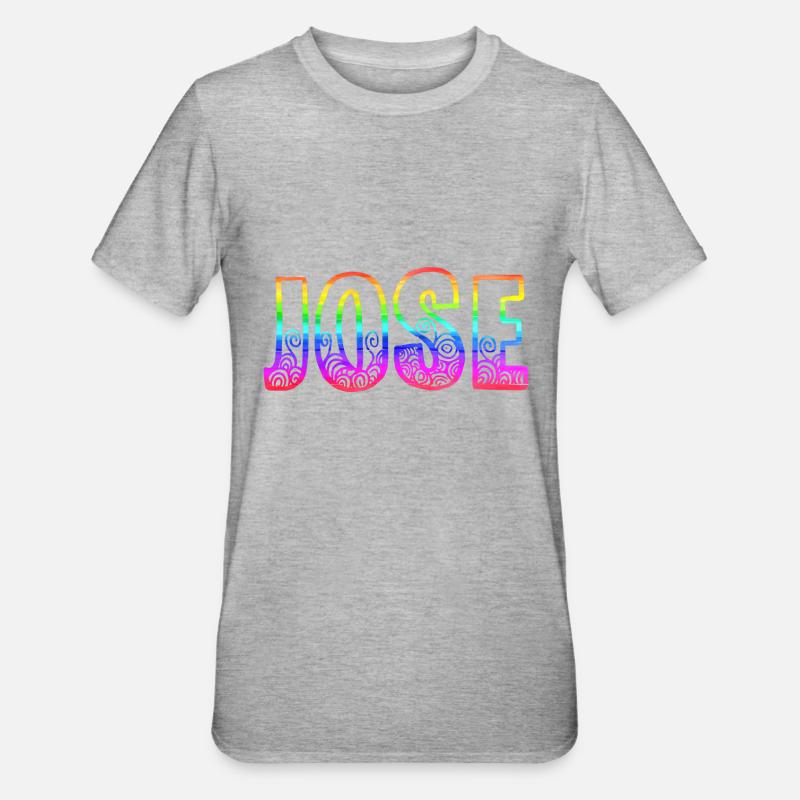 Jose R's Rainbow - Unisex Polycotton T-Shirt - heather grey