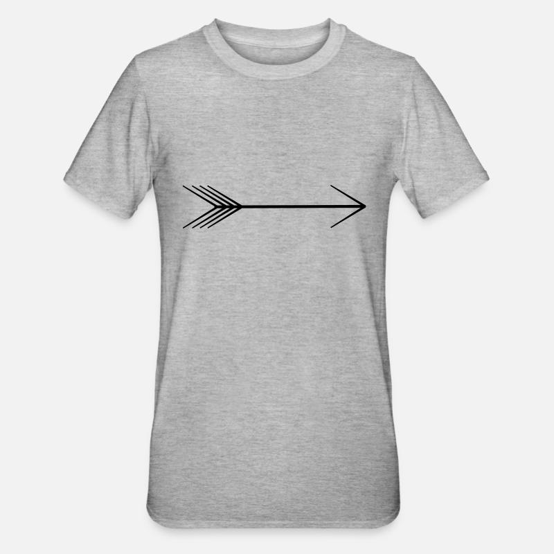 flèche - T-shirt polycoton Unisexe - gris chiné