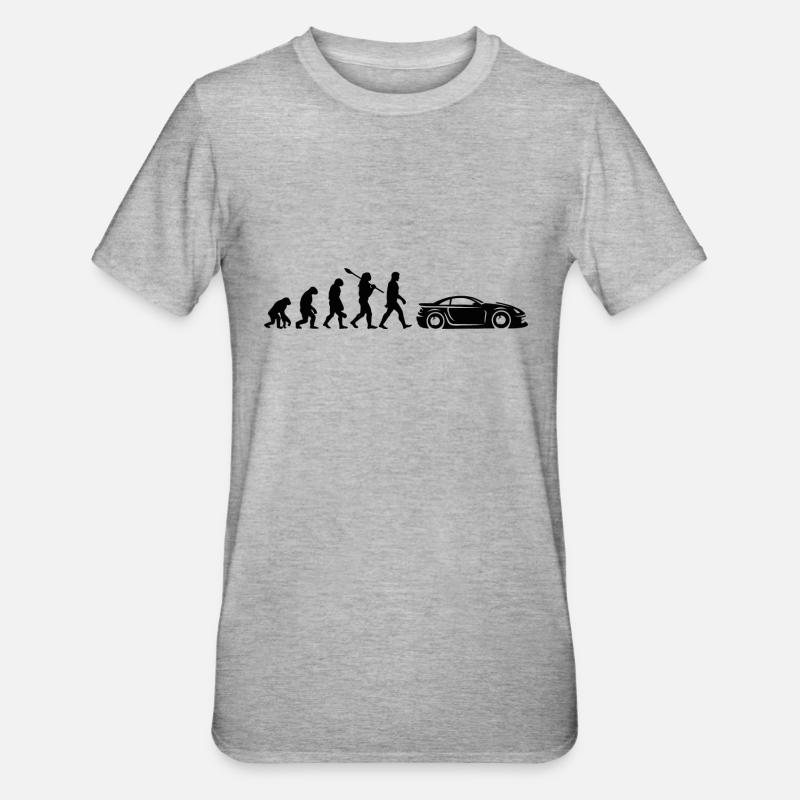 Auto De Sport Evolution - Unisex Polycotton T-Shirt - Grau meliert