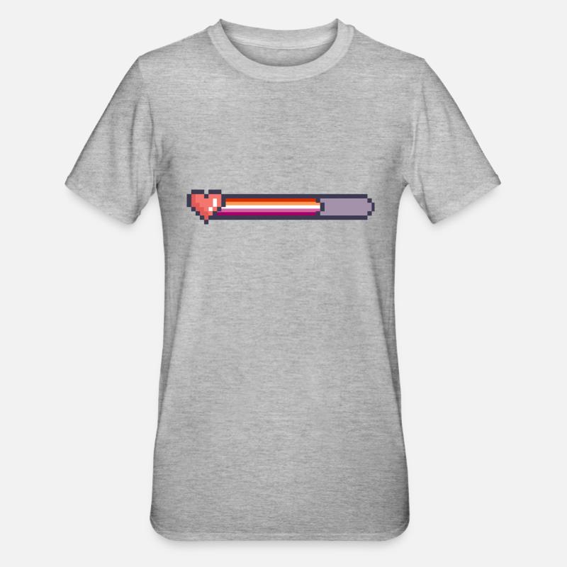 Lesbian loading bar - Unisex Polycotton T-Shirt - heather grey