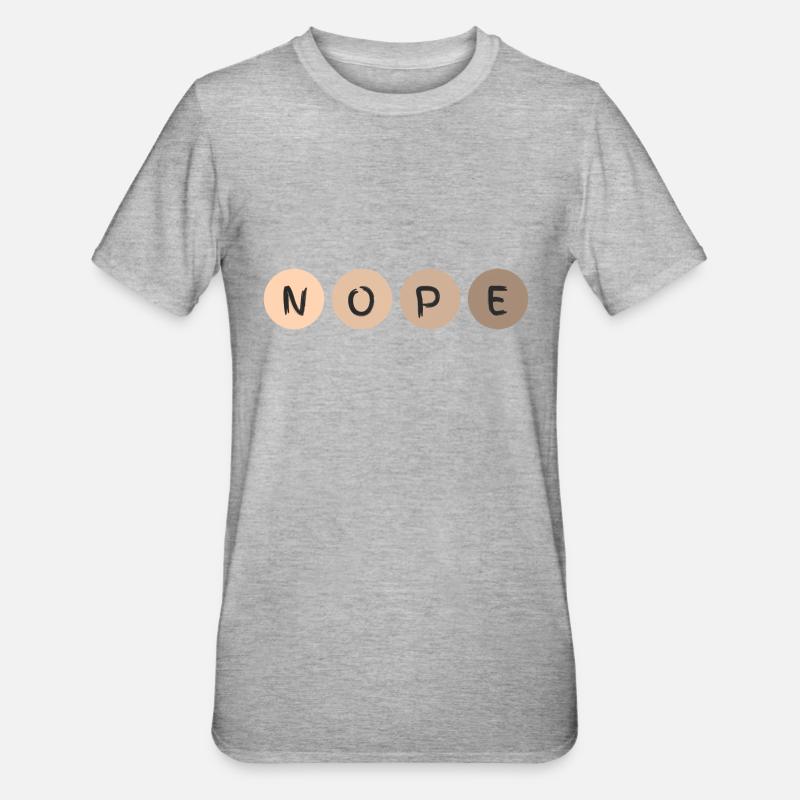 NOPE - Unisex Polycotton T-Shirt - heather grey