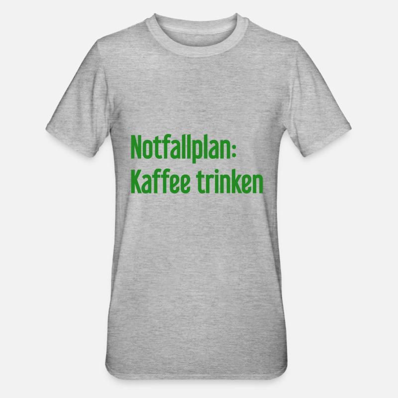 Coffee Contingency Plan - Unisex Polycotton T-Shirt - heather grey