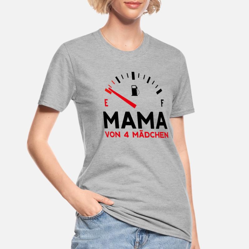 MAMA 4 TÖCHTER MUTTERTAG MUTTER VIER MÄDCHEN Unisex Polycotton T-Shirt