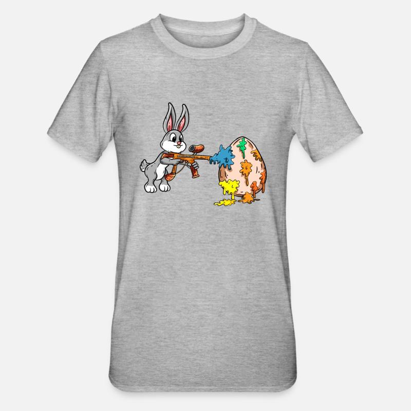 Easter Easter egg dyeing - Unisex Polycotton T-Shirt - heather grey