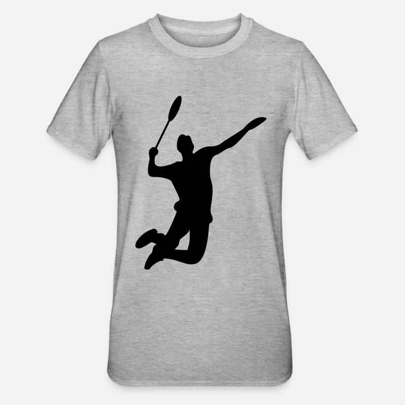 badminton - T-shirt polycoton Unisexe - gris chiné
