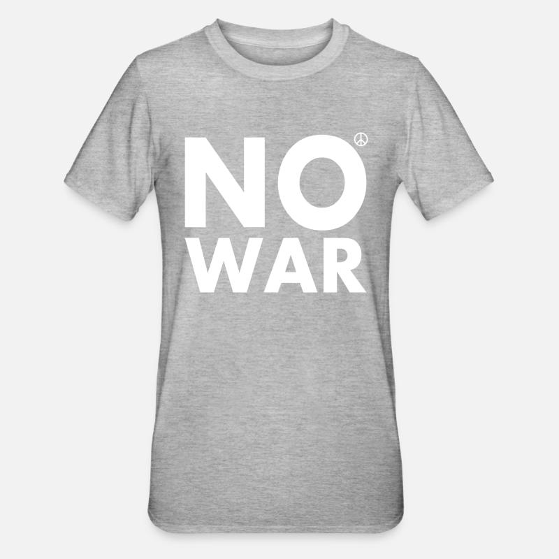 No war - Maglietta unisex, mix cotone e poliestere - grigio melange