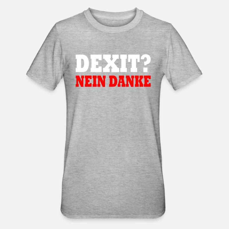 Dexit no thanks - Unisex Polycotton T-Shirt - heather grey