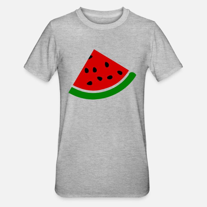 Pastèque - T-shirt polycoton Unisexe - gris chiné