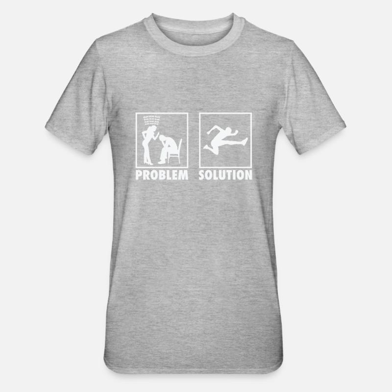 Athletics Athletes Statement Problem Solution. - Unisex Polycotton T-Shirt - Grau meliert