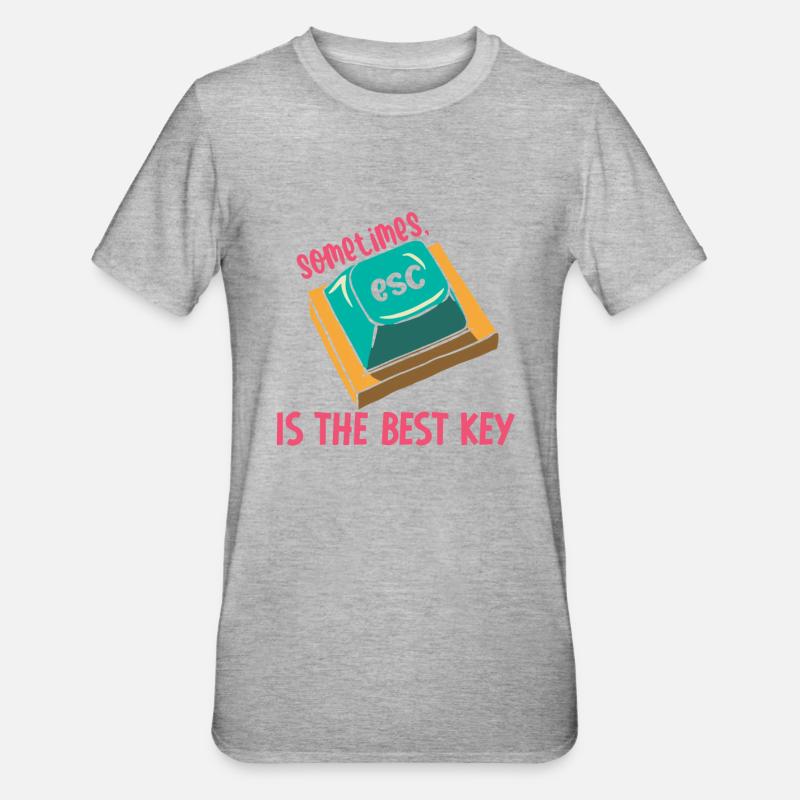 Software Engineer Computer Key Programming - Unisex Polycotton T-Shirt - heather grey