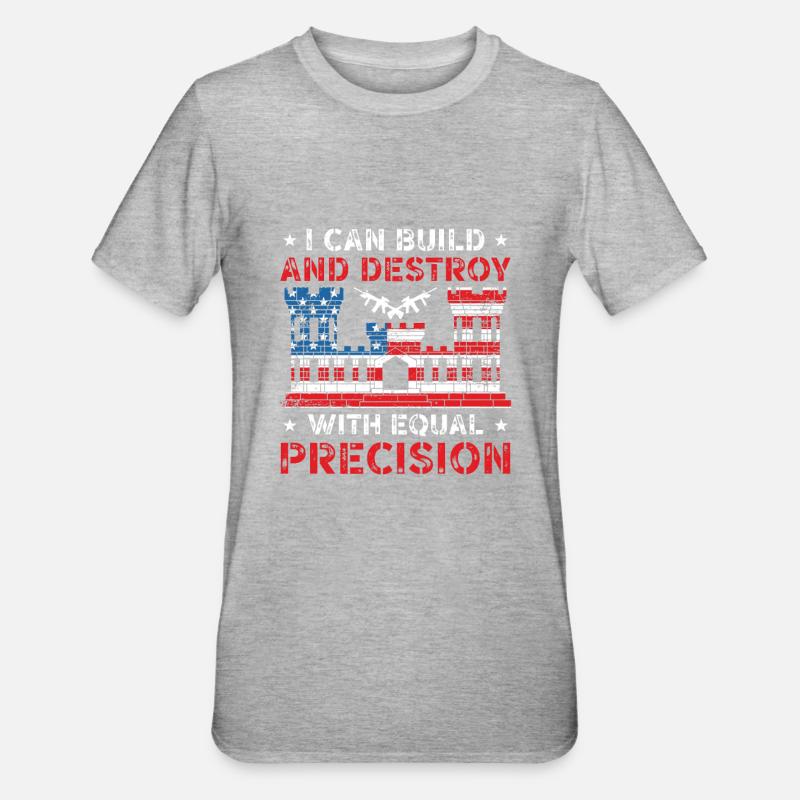 Combat Engineer Engineering Army - Unisex Polycotton T-Shirt - heather grey