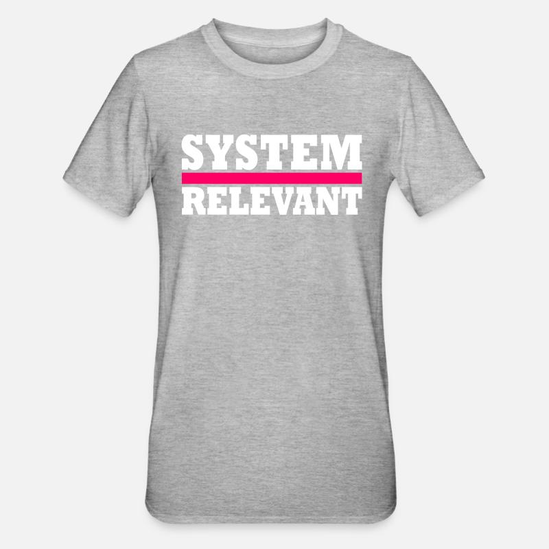 System relevant - Unisex Polycotton T-Shirt - heather grey