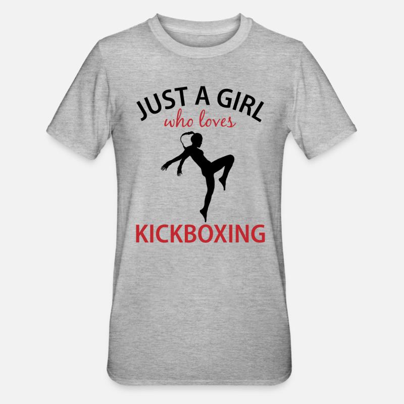 Kickboxerin Spruch Geschenk Damen Mädchen - Unisex Polycotton T-Shirt - Grau meliert