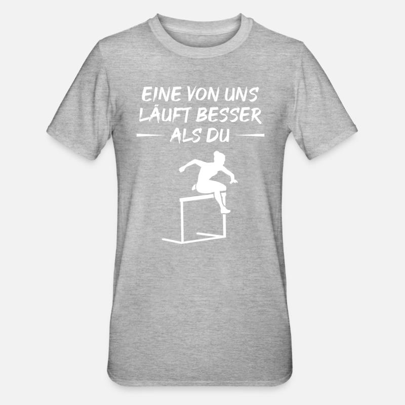 Coureur rapide - Défi - T-shirt polycoton Unisexe - gris chiné