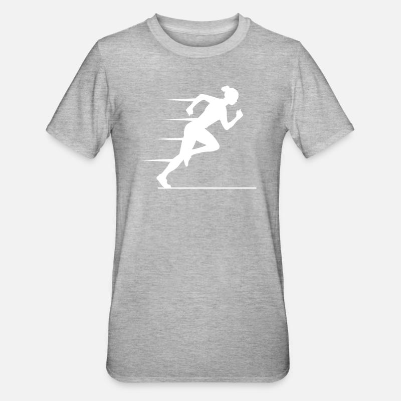 Elégance et puissance - Sprinter Stylish - T-shirt polycoton Unisexe - gris chiné