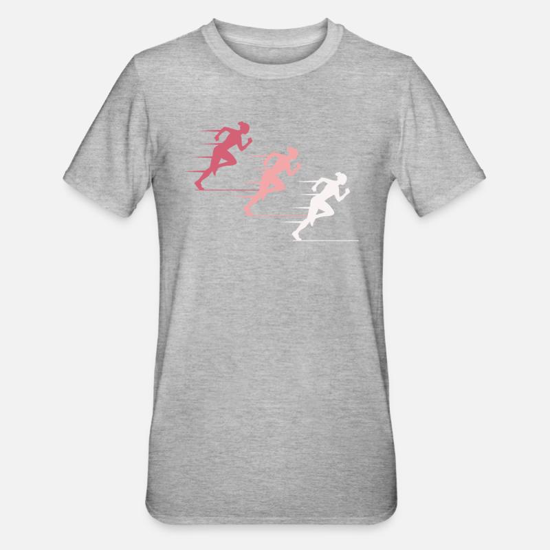 Bunte Sprinterinnen Elite - Unisex Polycotton T-Shirt - Grau meliert