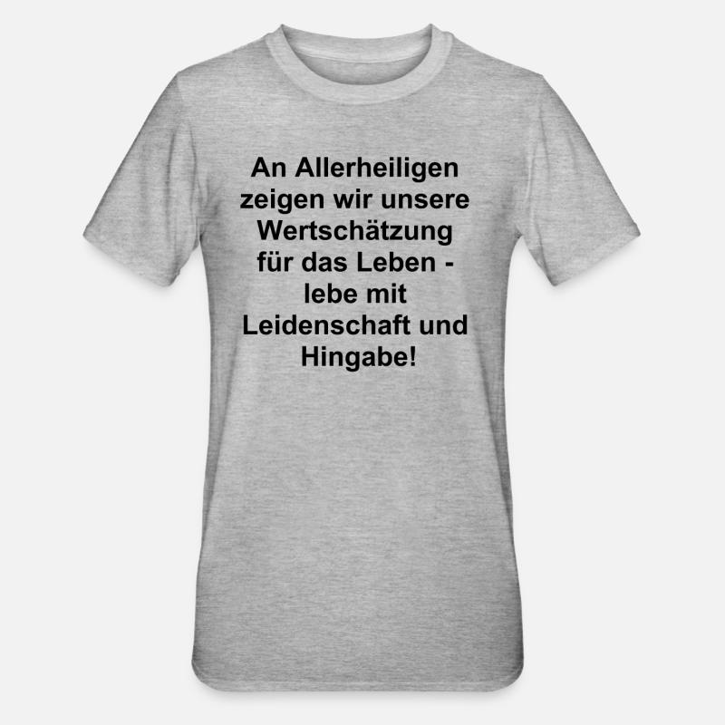 Don de gratitude - T-shirt polycoton Unisexe - gris chiné