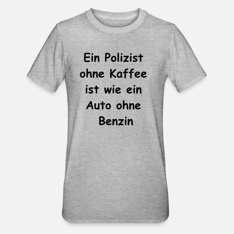 Coffee Mug Gift - Unisex Polycotton T-Shirt - heather grey