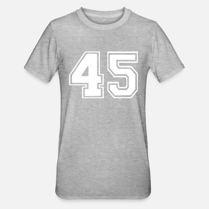 45 - T-shirt polycoton Unisexe - gris chiné