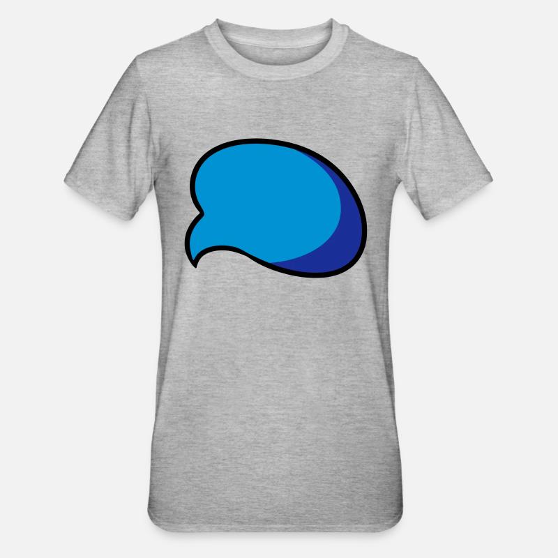 Sprechblase speech bubble Comic Geschenkidee - Unisex Polycotton T-Shirt - Grau meliert