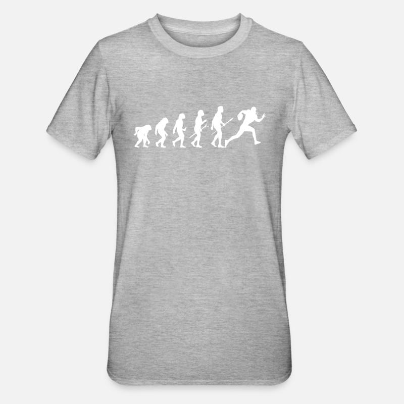 rugby evolution - Unisex Polycotton T-Shirt - heather grey