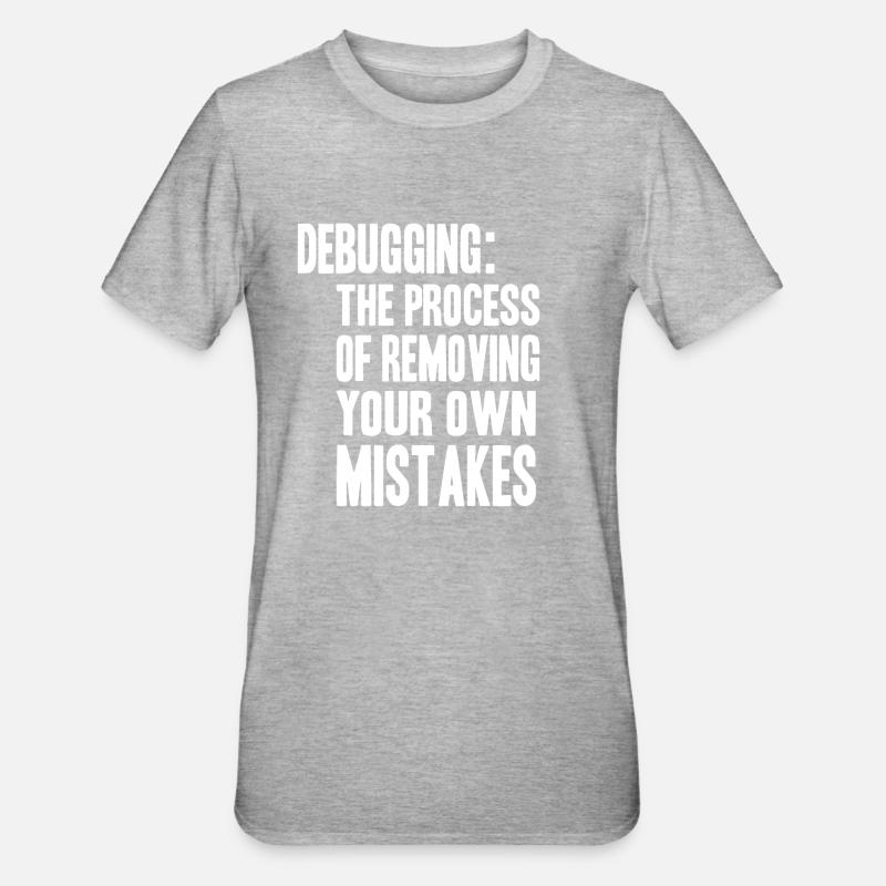 debugging process - Unisex Polycotton T-Shirt - Grau meliert