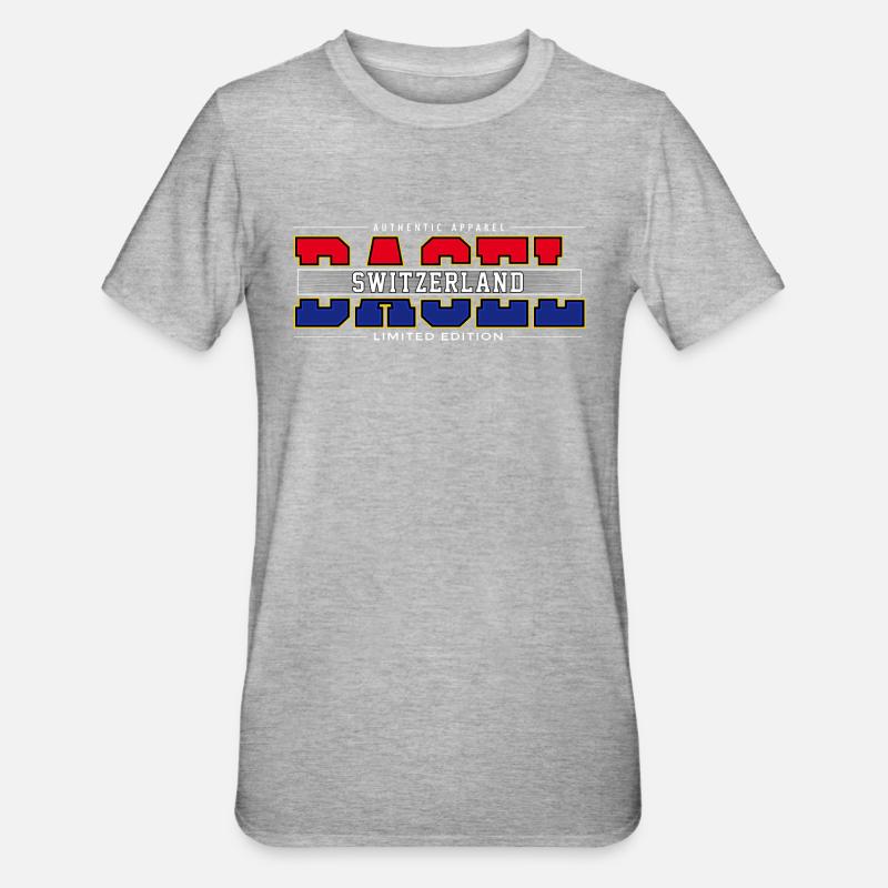BÂLE - T-shirt polycoton Unisexe - gris chiné