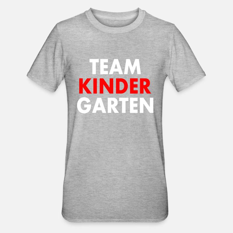 Team kindergarten - T-shirt polycoton Unisexe - gris chiné