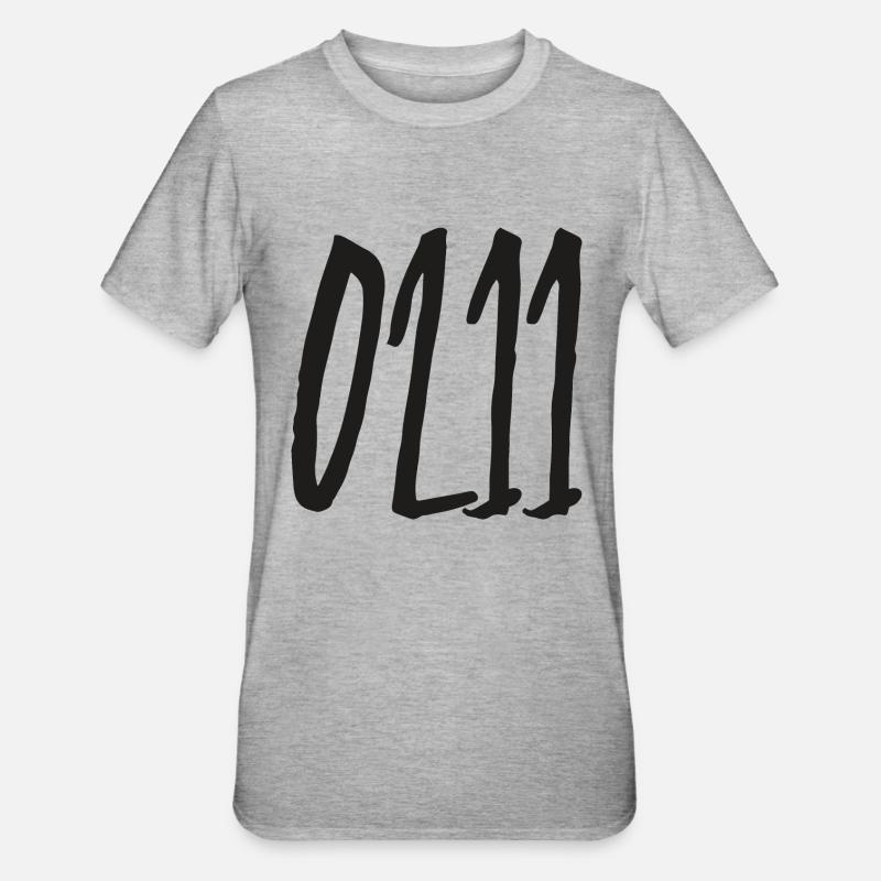 0211 Area code Düsseldorf - Unisex Polycotton T-Shirt - heather grey