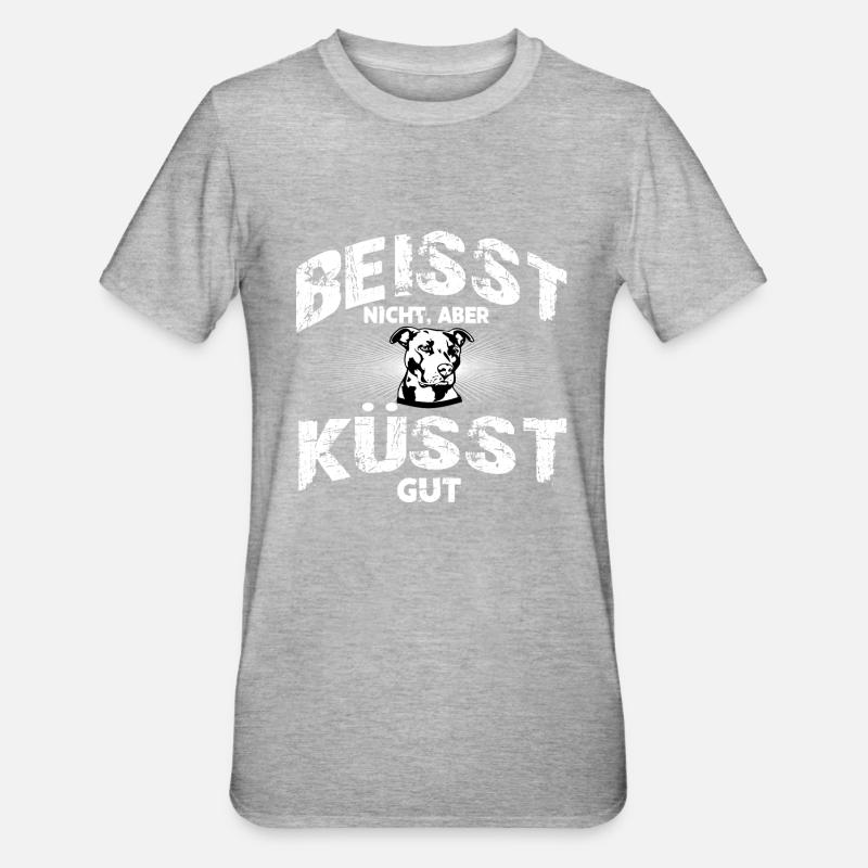 Pitbull - Unisex Polycotton T-Shirt - Grau meliert