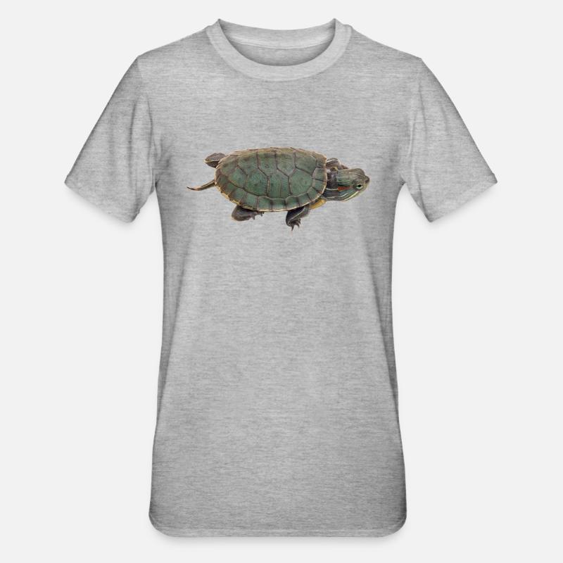turtle tortoise animals animals4 - Unisex Polycotton T-Shirt - heather grey