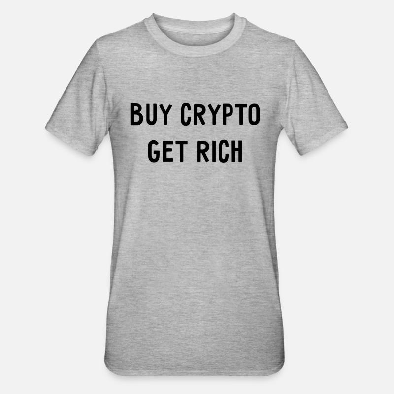 Crypto rich - Unisex Polycotton T-Shirt - Grau meliert