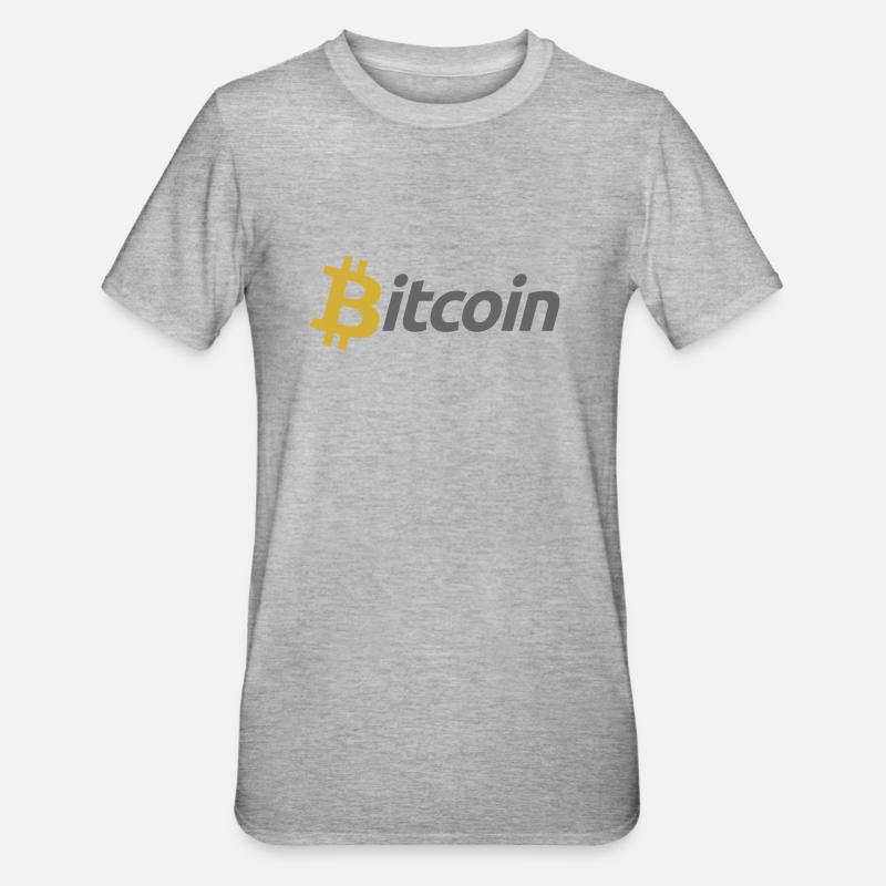 Bitcoin - Unisex Polycotton T-Shirt - heather grey