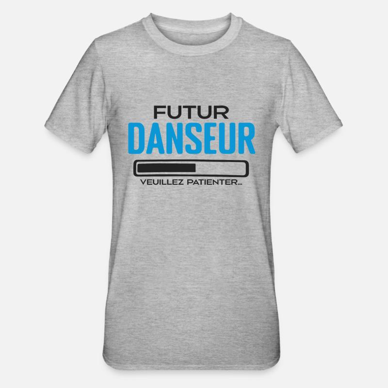 Futur Danseur Idée Cadeau Danseur - T-shirt polycoton Unisexe - gris chiné