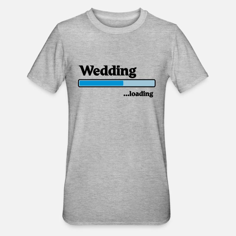Wedding loading - Unisex Polycotton T-Shirt - heather grey