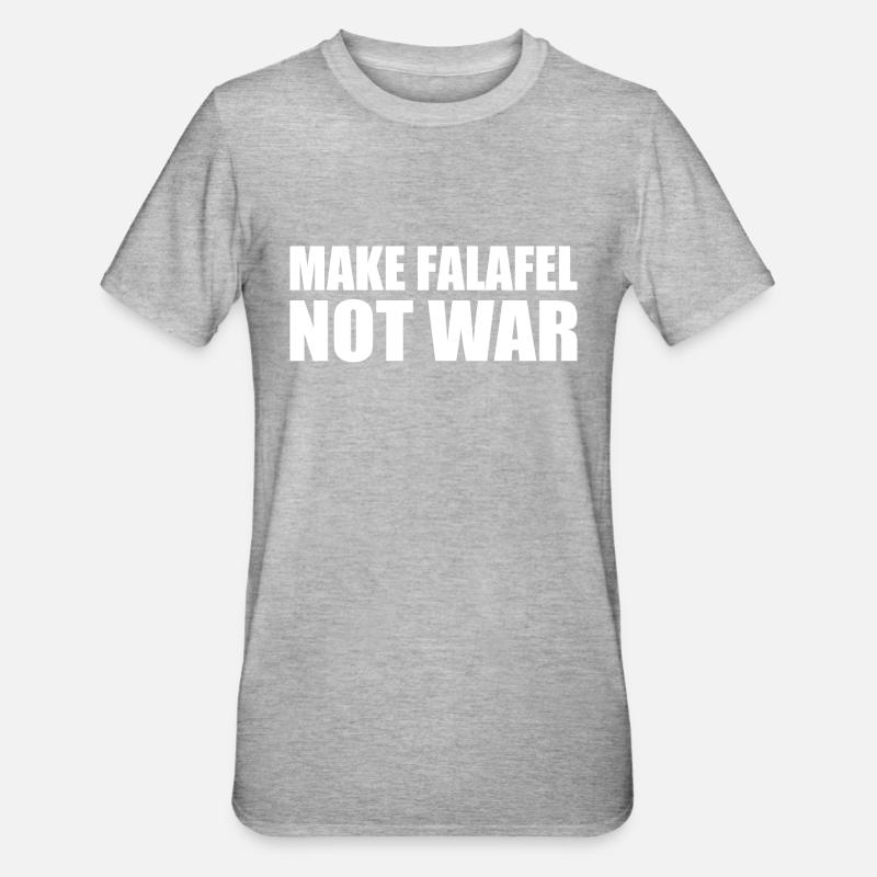 Make falafel not war - Unisex Polycotton T-Shirt - heather grey