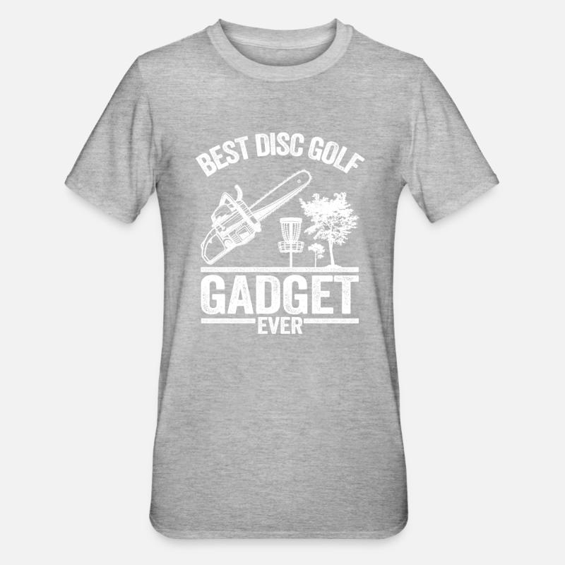 Disc Golf Gadget Vintage Disc Golfer sort - T-shirt polycoton Unisexe - gris chiné